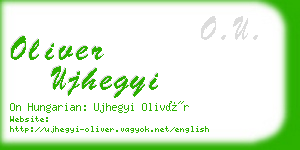 oliver ujhegyi business card